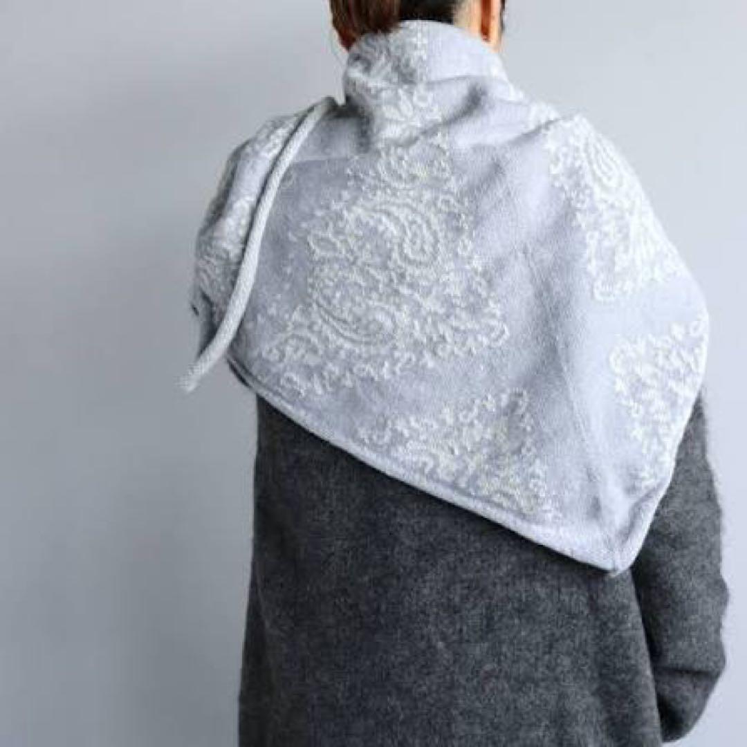 UNFIL アンフィル ロイヤルベビーアルパカバンダナパターンストール