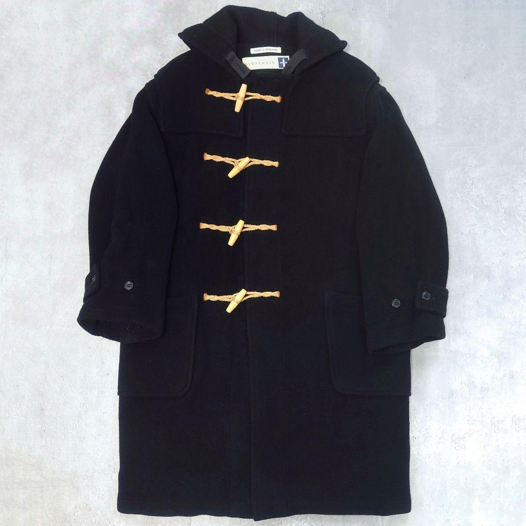 Gloverall ダッフルコート Monty ヘリンボーン ムーアブルック 黒