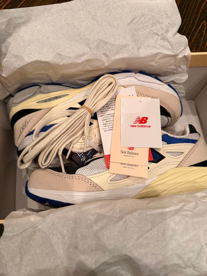 【美中古】半額以下 ニューバランス M990WB3 23.5 白