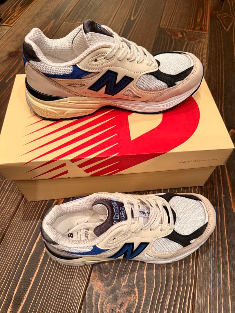 【美中古】半額以下 ニューバランス M990WB3 23.5 白