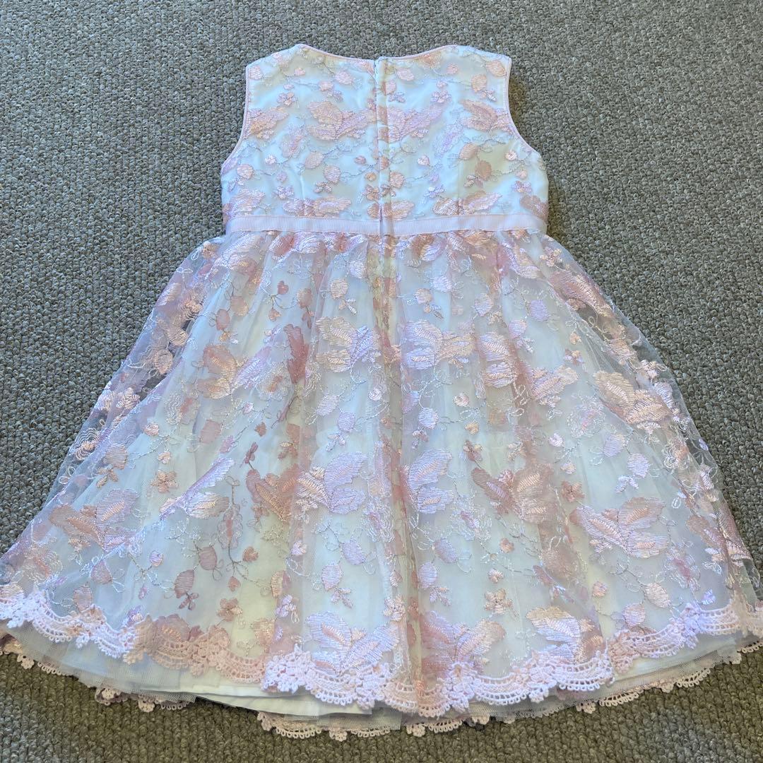 【お値下げ】メゾピアノ　花柄刺繍ドレス 100cm