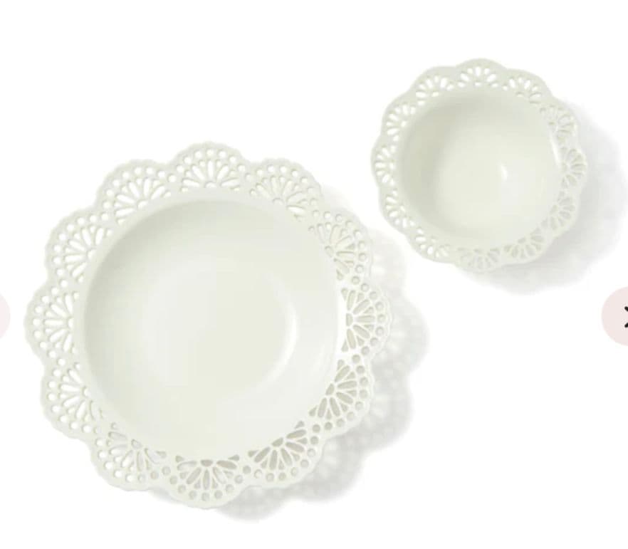 Francfranc パニエレースホワイトプレート＆ボールペアセット新品未使用品