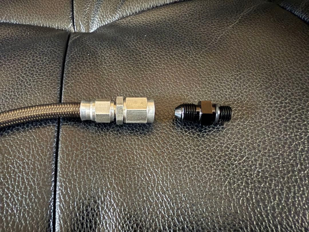 CB750F フロントフォーク エア ジョイントホース ステンメッシュ スモーク