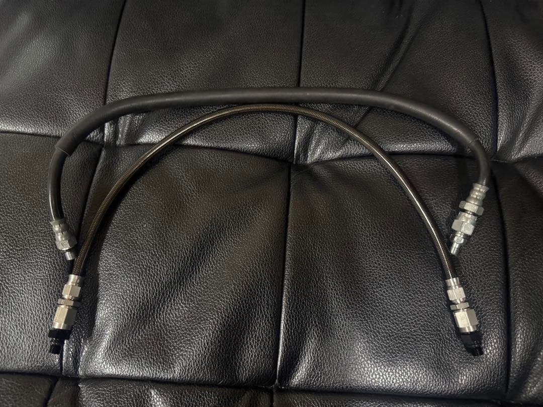 CB750F フロントフォーク エア ジョイントホース ステンメッシュ スモーク