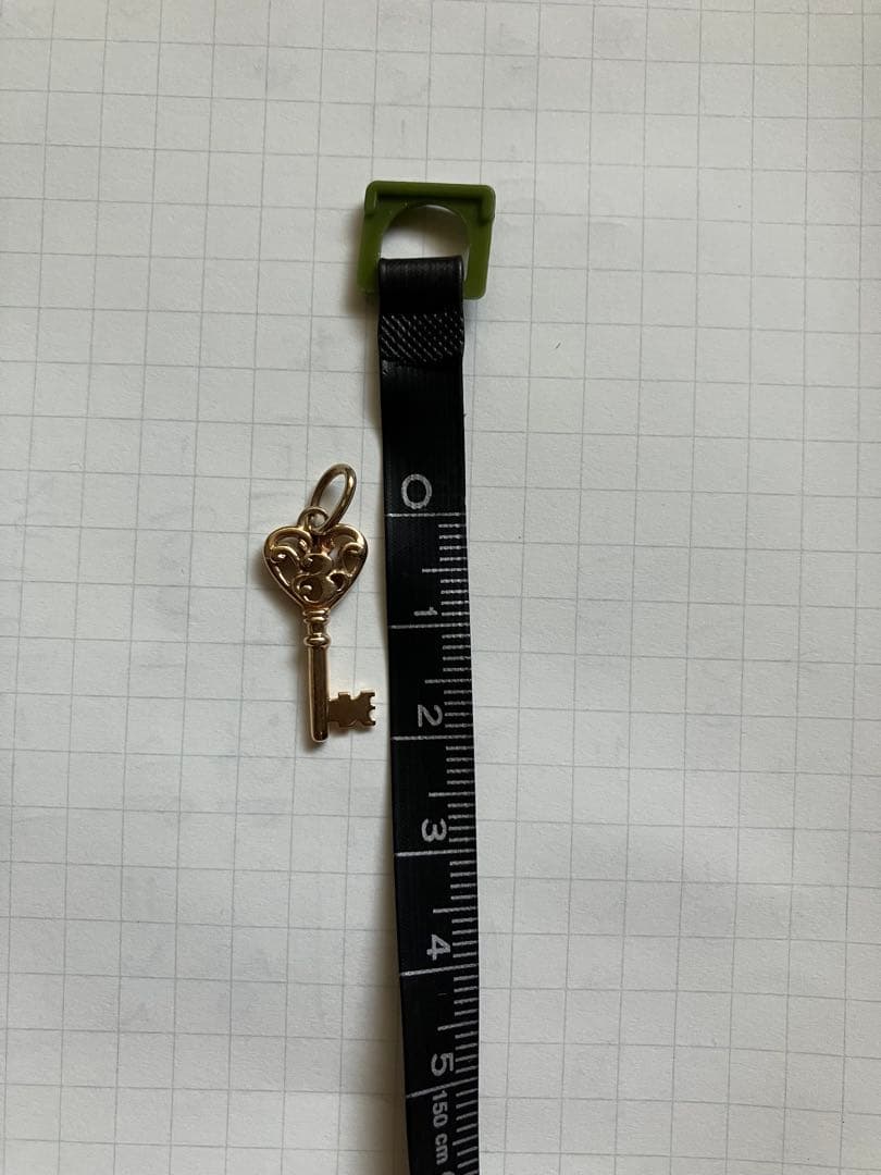 agete K10 ゴールド ハート型鍵チャーム