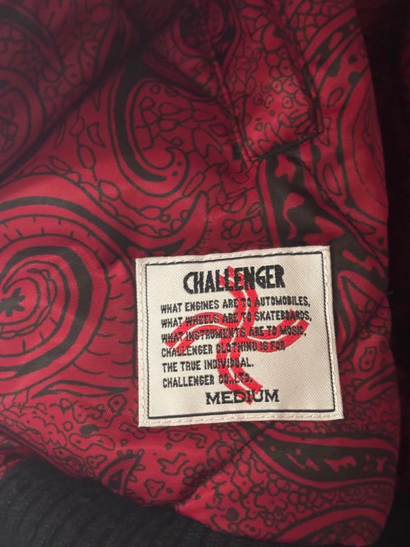 希少CHALLENGER ブラック MA-1 フライトジャケット