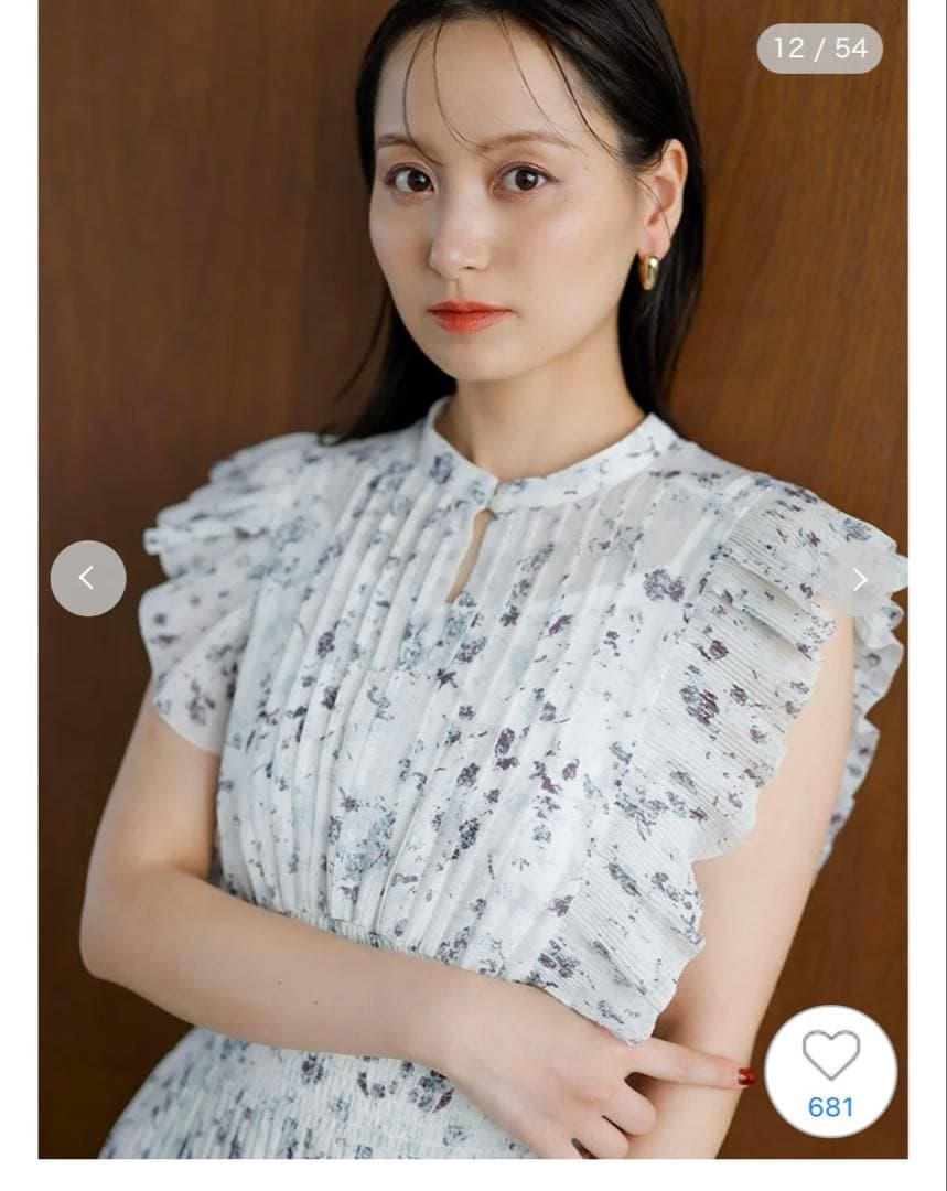 snidel sustainableフリルワンピース