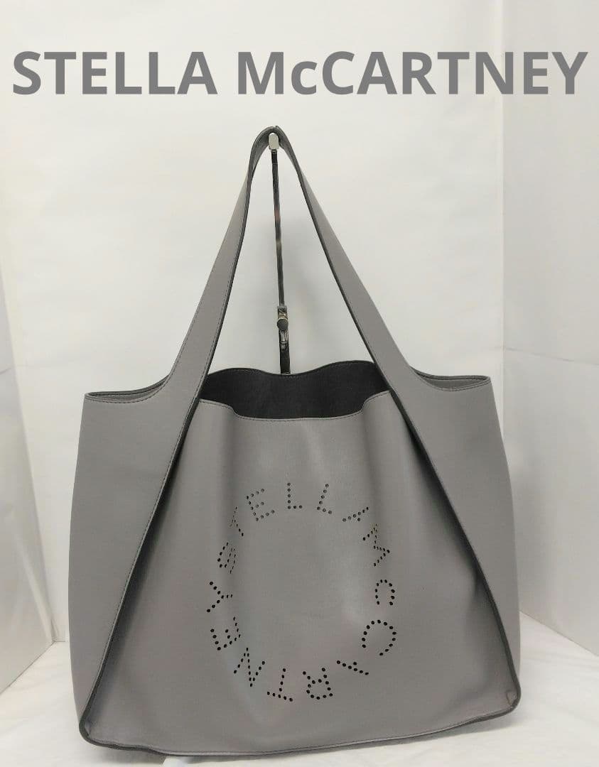 AQB14 ステラマッカートニー 極美品 パンチングロゴ トートバッグ