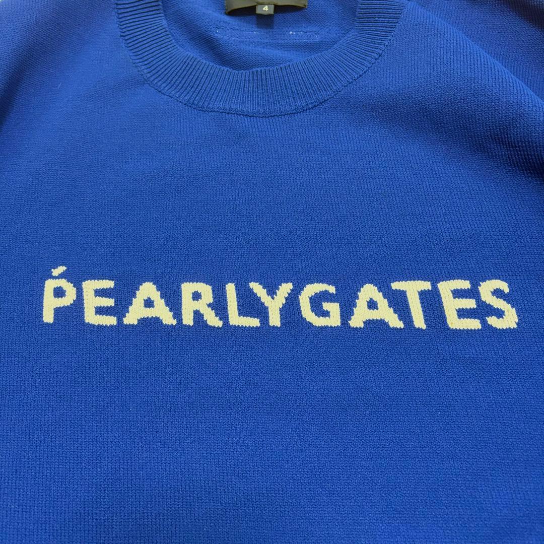 パーリーゲイツ　長袖トップス　ストレッチ　クルーネック　リブニット　伸縮