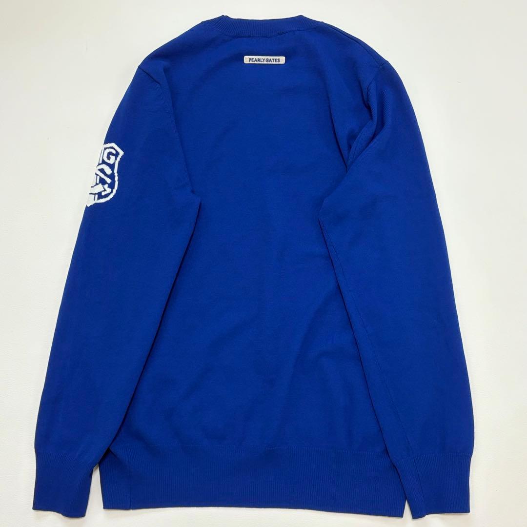 パーリーゲイツ　長袖トップス　ストレッチ　クルーネック　リブニット　伸縮