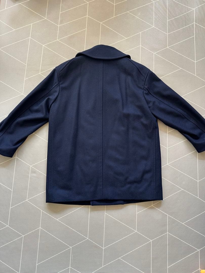 UNIQLO＋J ネイビー ダブルブレストピーコート