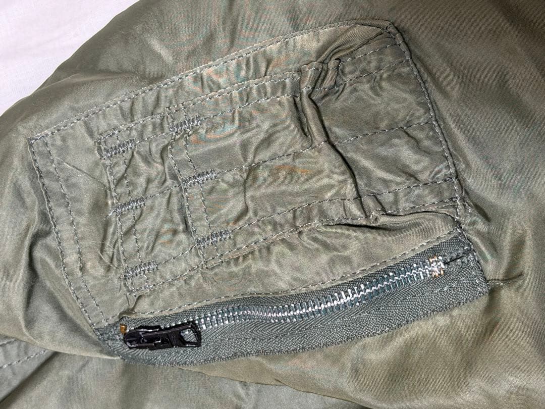 90s MA-1スタイルジャケット Lサイズ オリーブ