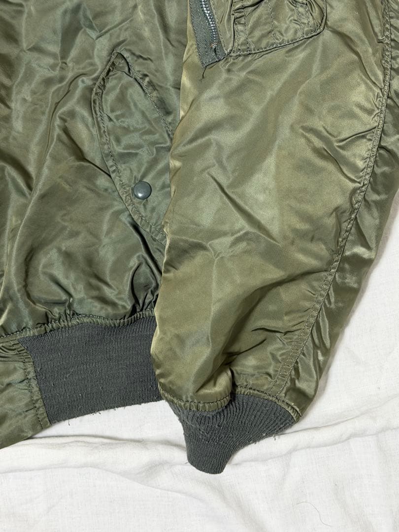 90s MA-1スタイルジャケット Lサイズ オリーブ