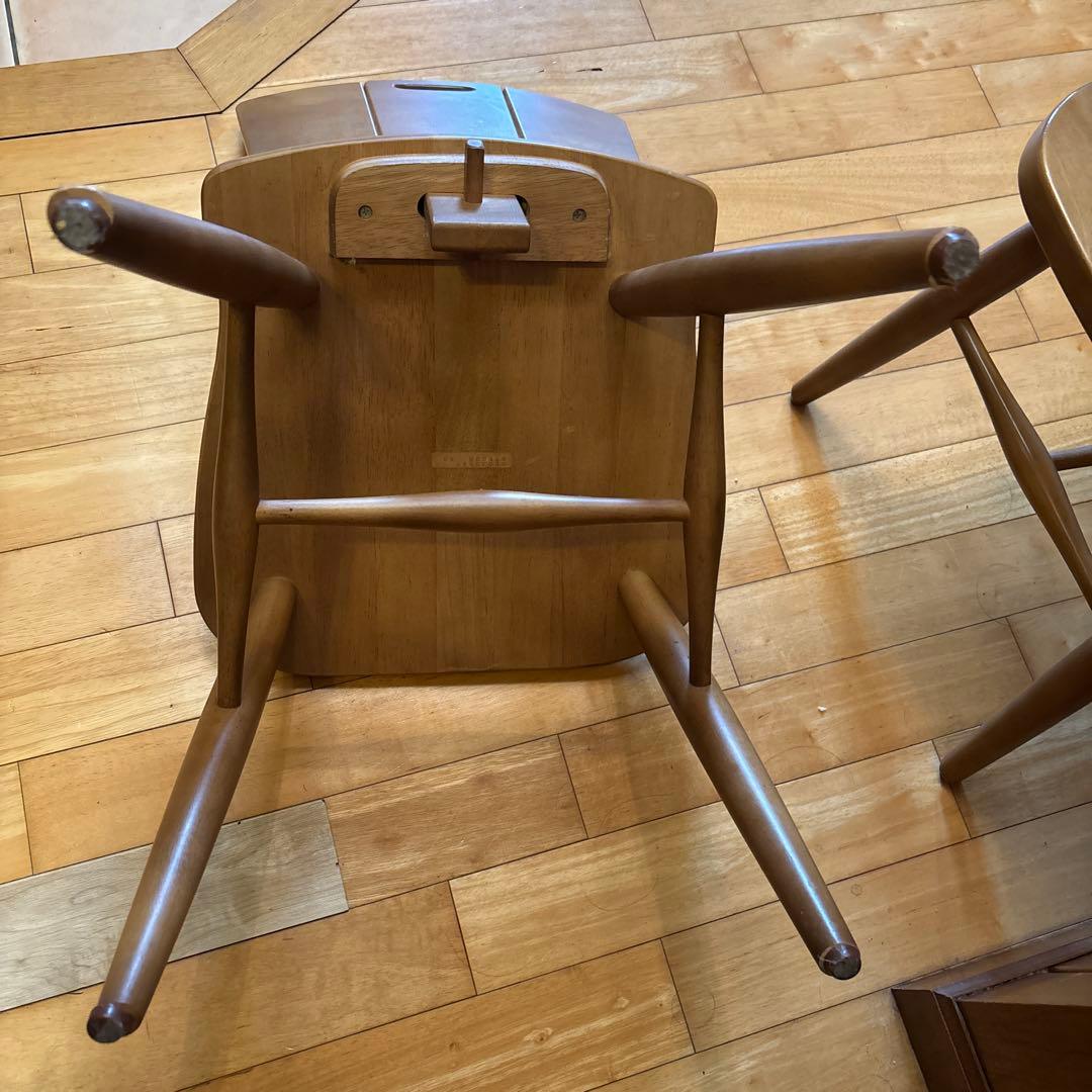 ルスティック 木製ダイニングチェア 2脚セット