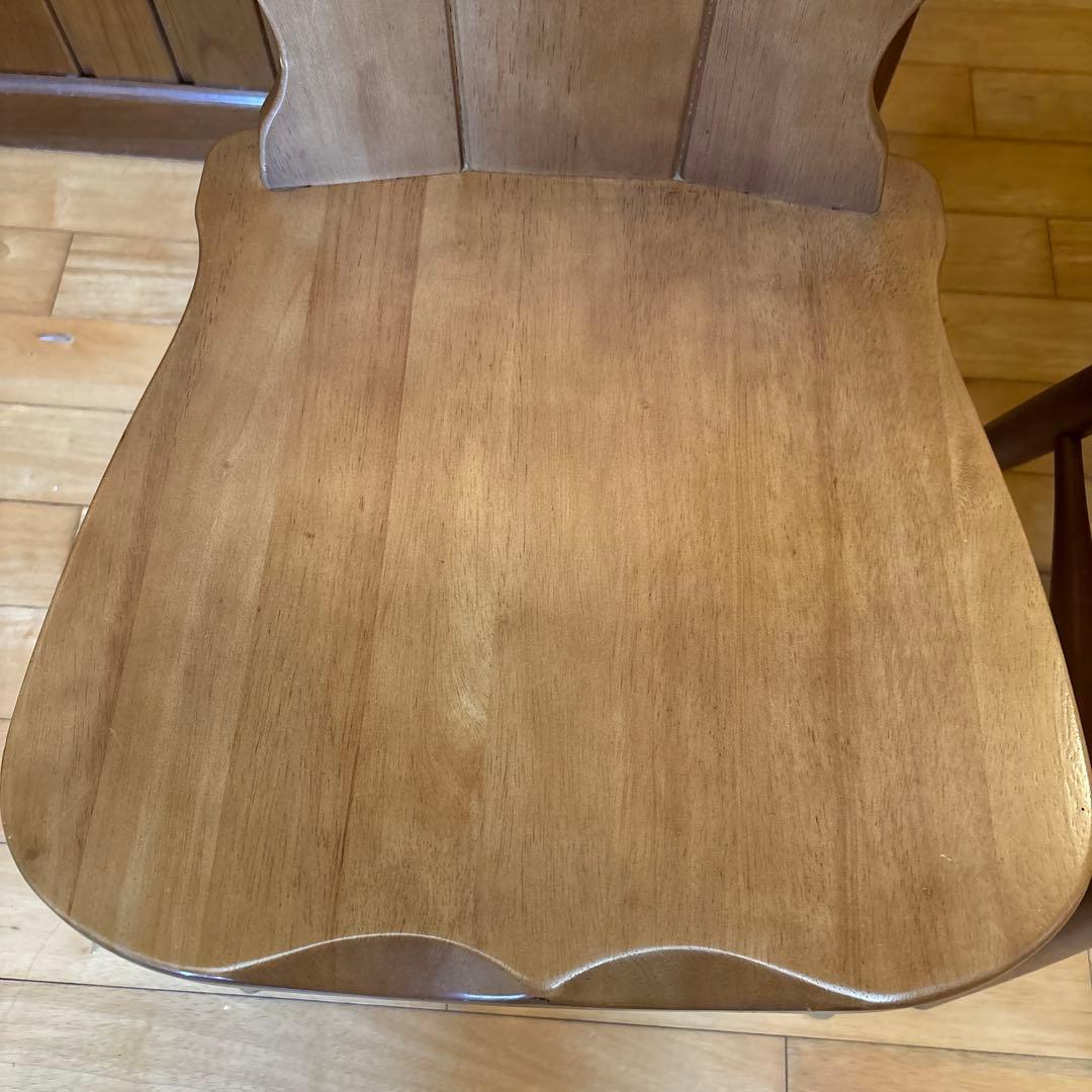 ルスティック 木製ダイニングチェア 2脚セット