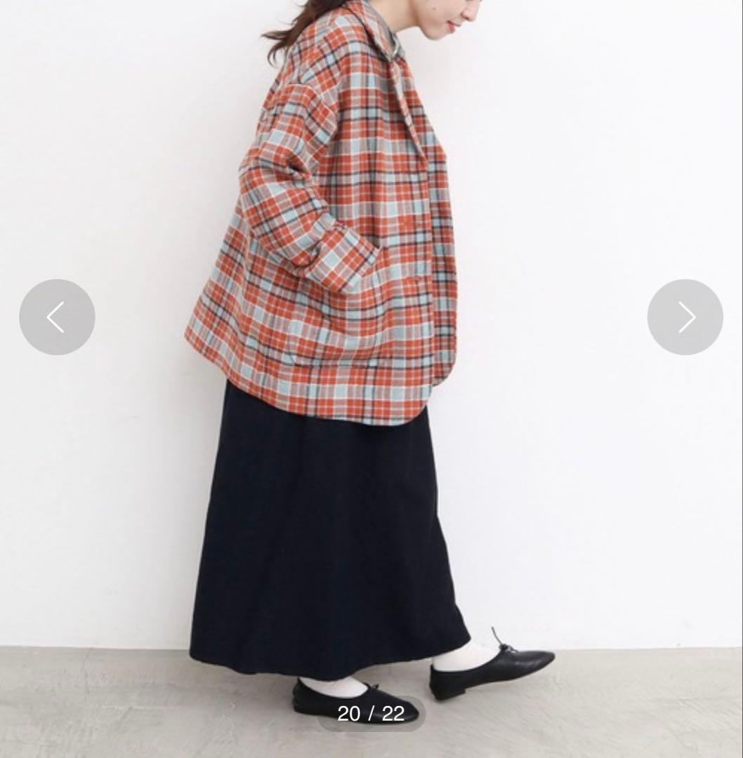 新品タグ付き アトリエドゥサボン チェックウール テーラードジャケット コート