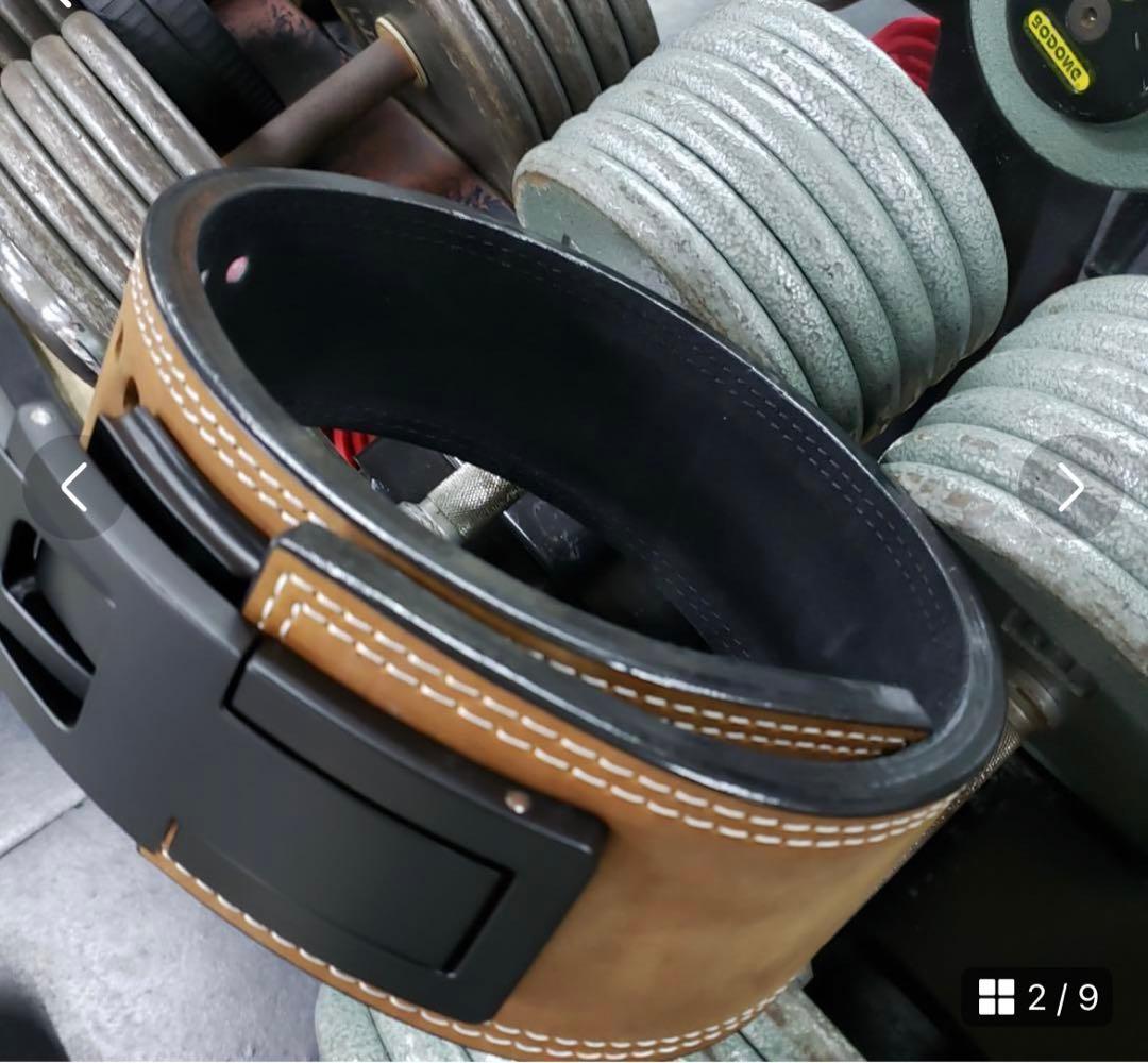 レバーアクションベルト パワーベルト茶 ワンタッチ可変式13ｍｍ Sサイズ