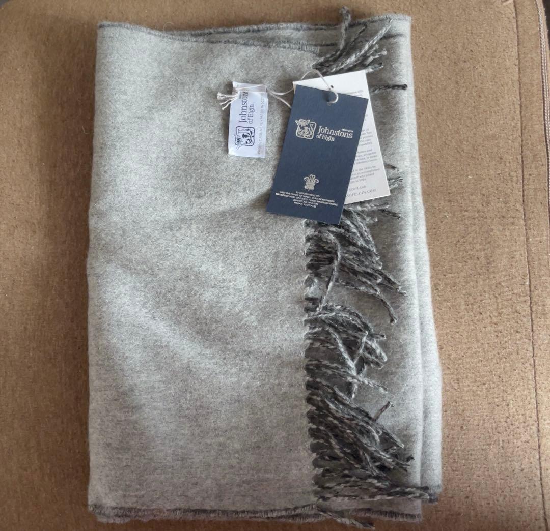 【未使用品】JOHNSTONS OF ELGIN メンズ マフラー