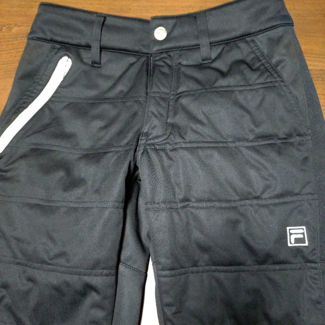 レディース ゴルフパンツ ブラック キルティング