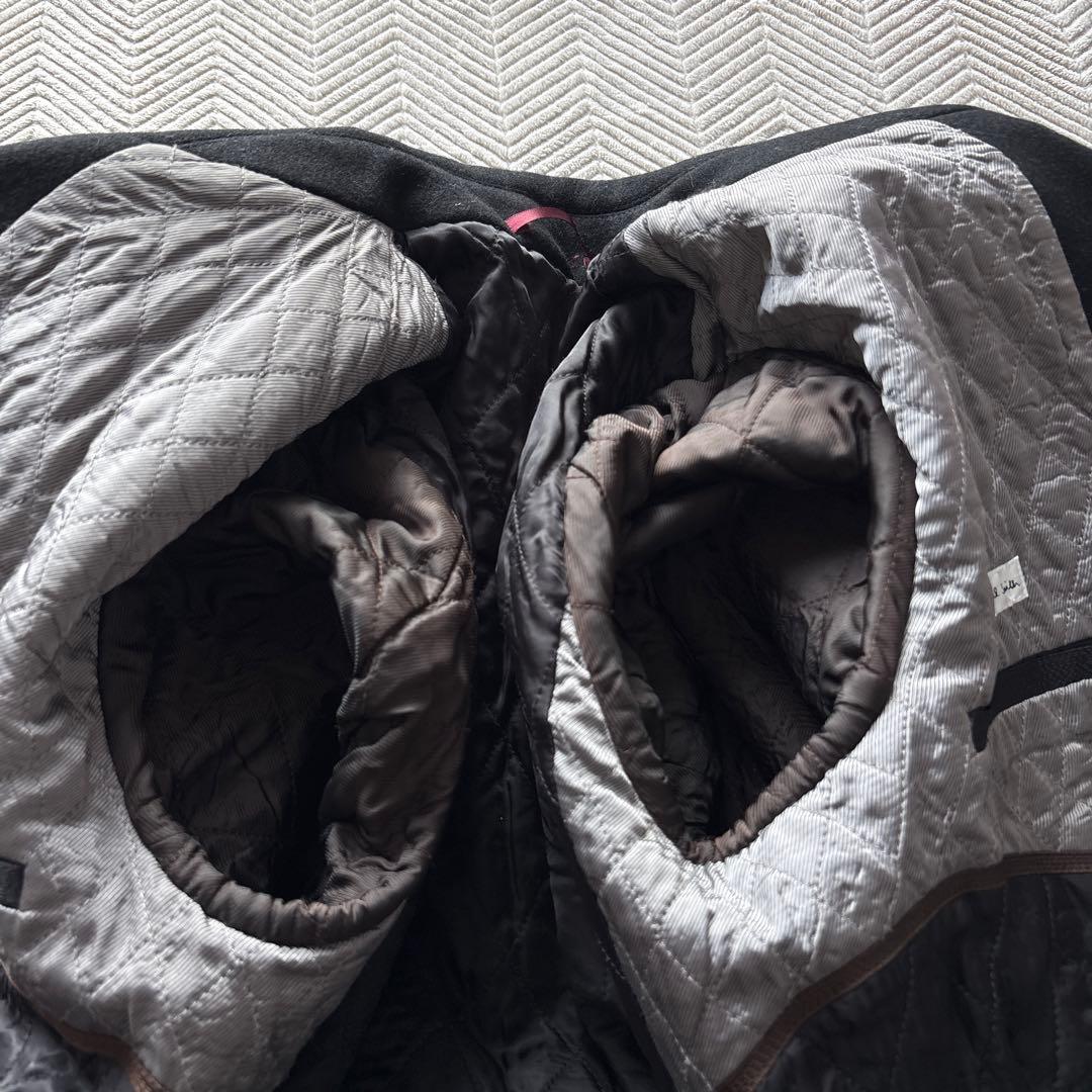 こうポールスミス　ピーコートM 黒　裏キルティング