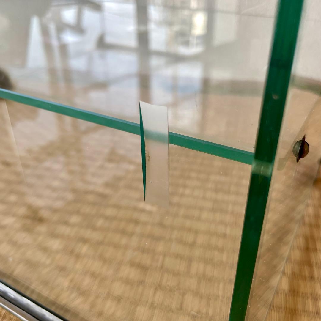 【当時物】全面 ガラスケース 2段 店舗什器 飾棚 店頭 ディスプレイ レトロ