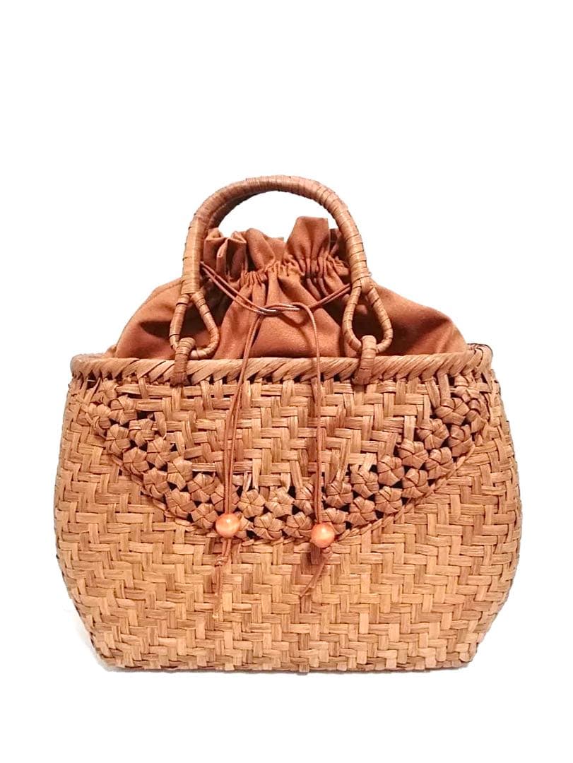 山葡萄バッグ楕円ニ段花結び