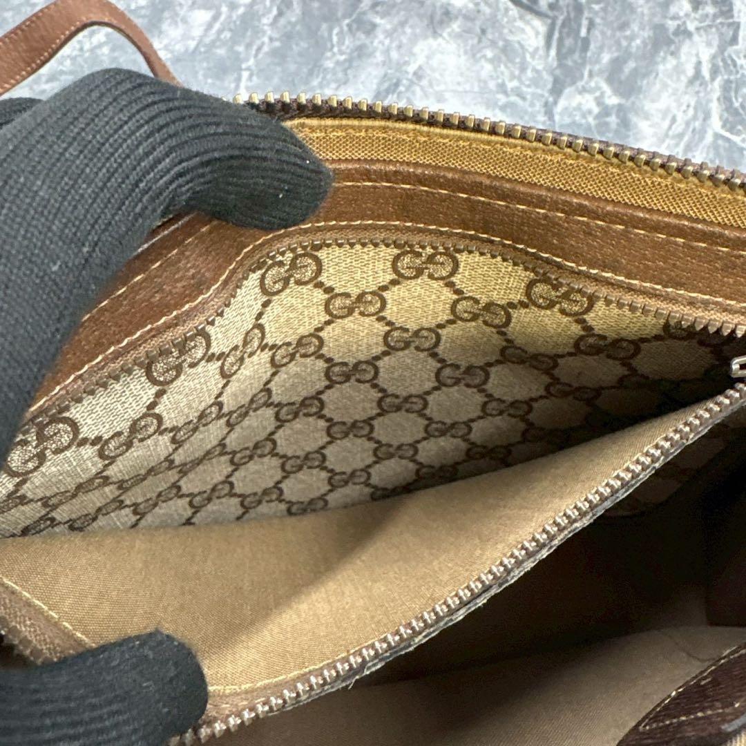 ✨美品✨GUCCI GG ショルダーバッグ 2way ハンド ブラウン ロゴ