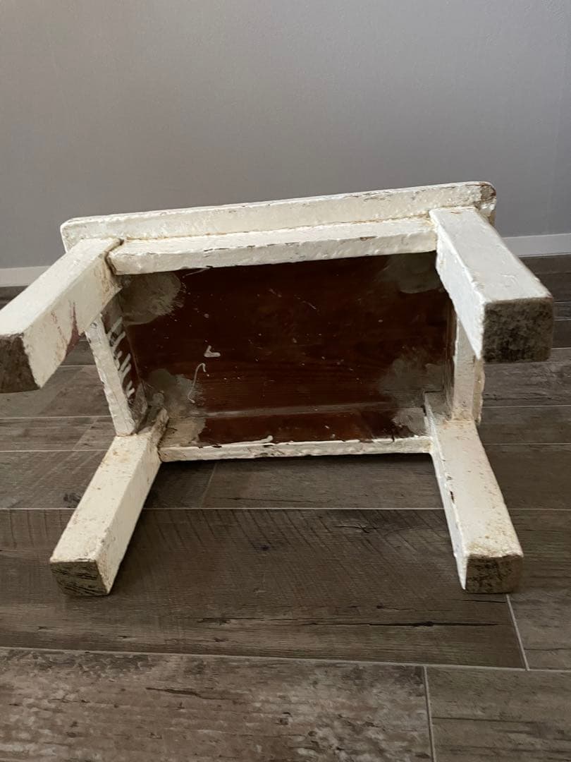 フランスアンティーク ヴィンテージ ブロカント 小ぶりのペイントスツール