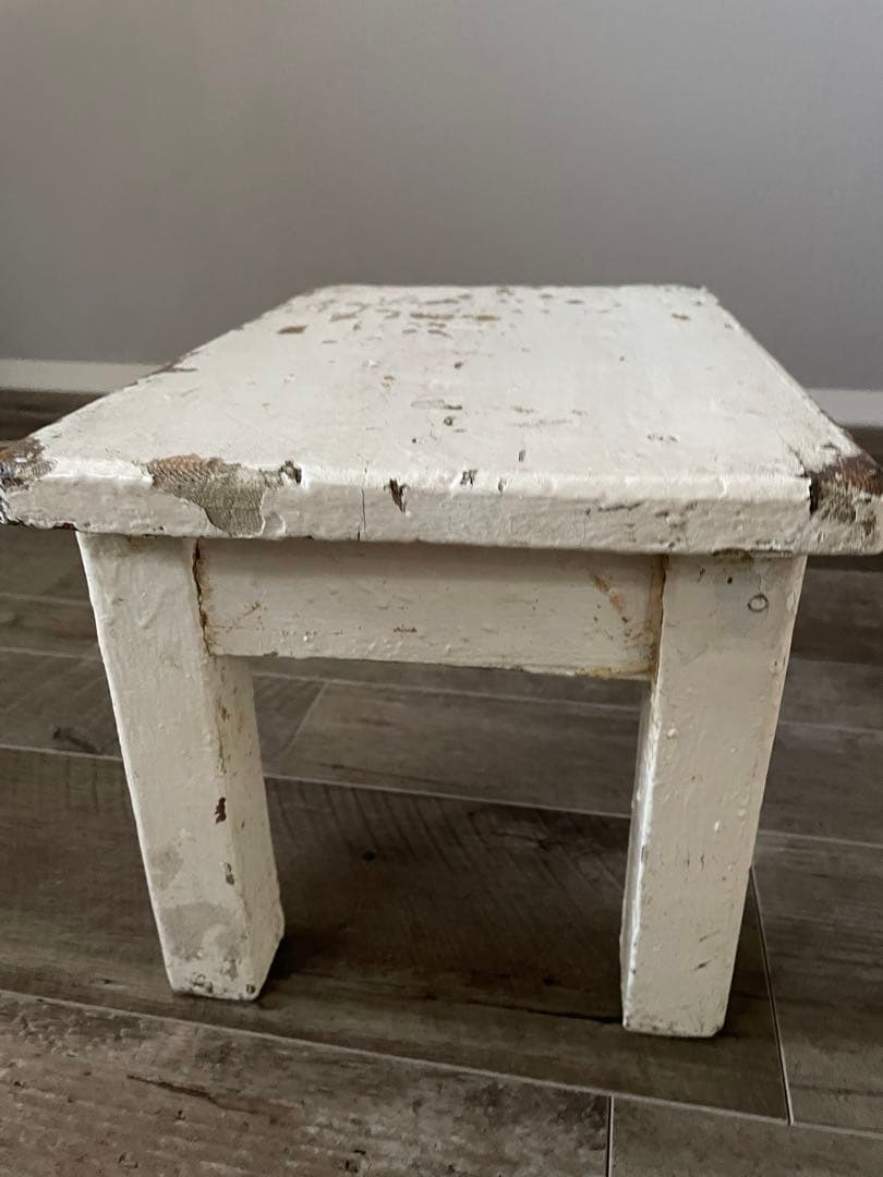 フランスアンティーク ヴィンテージ ブロカント 小ぶりのペイントスツール