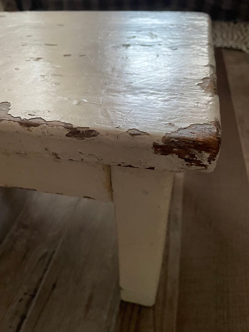 フランスアンティーク ヴィンテージ ブロカント 小ぶりのペイントスツール