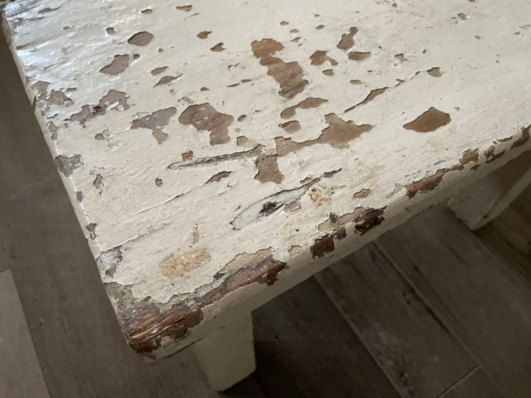 フランスアンティーク ヴィンテージ ブロカント 小ぶりのペイントスツール