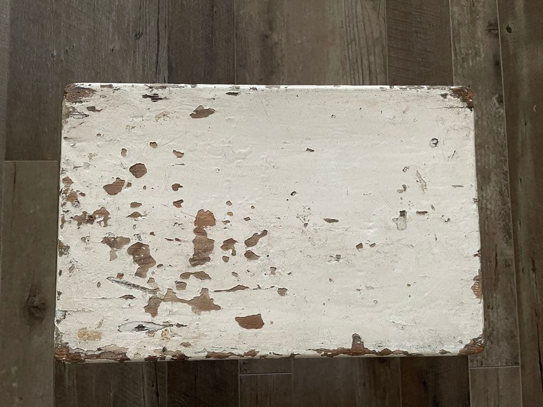 フランスアンティーク ヴィンテージ ブロカント 小ぶりのペイントスツール