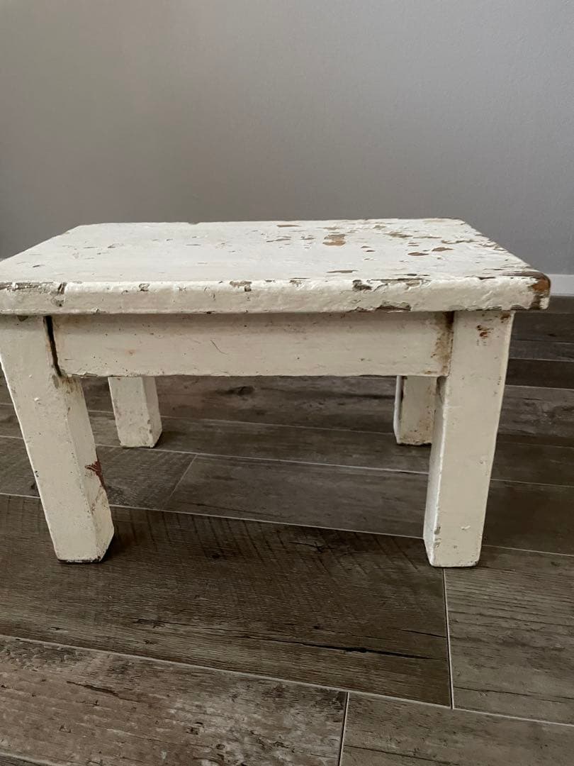 フランスアンティーク ヴィンテージ ブロカント 小ぶりのペイントスツール