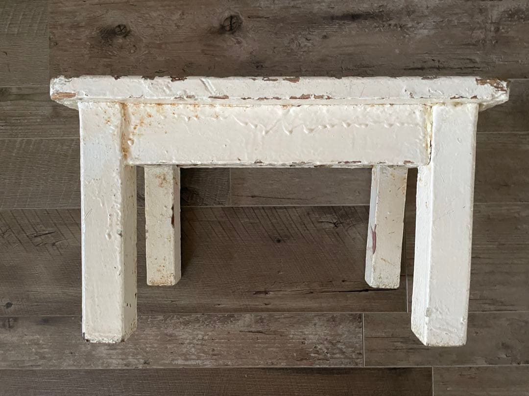 フランスアンティーク ヴィンテージ ブロカント 小ぶりのペイントスツール