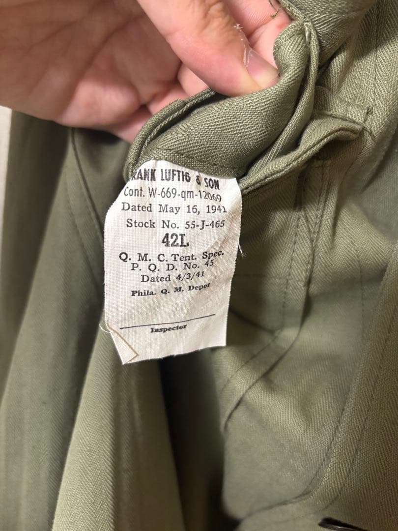 極美品 40s M42 HBT ジャケット サイズ42L 13スターボタン