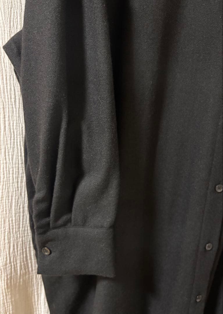 スンスン　mizuiro ind スタンドカラーシャツワンピース　黒