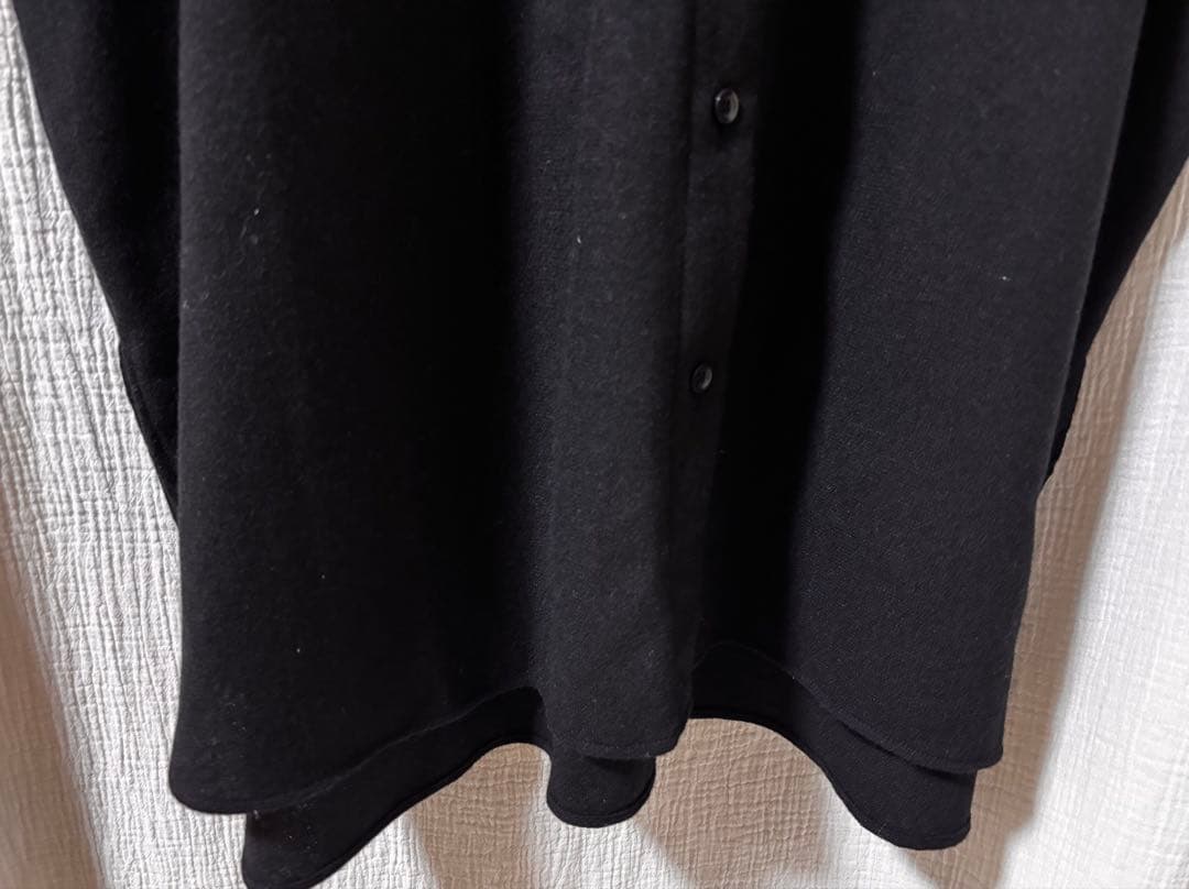 スンスン　mizuiro ind スタンドカラーシャツワンピース　黒