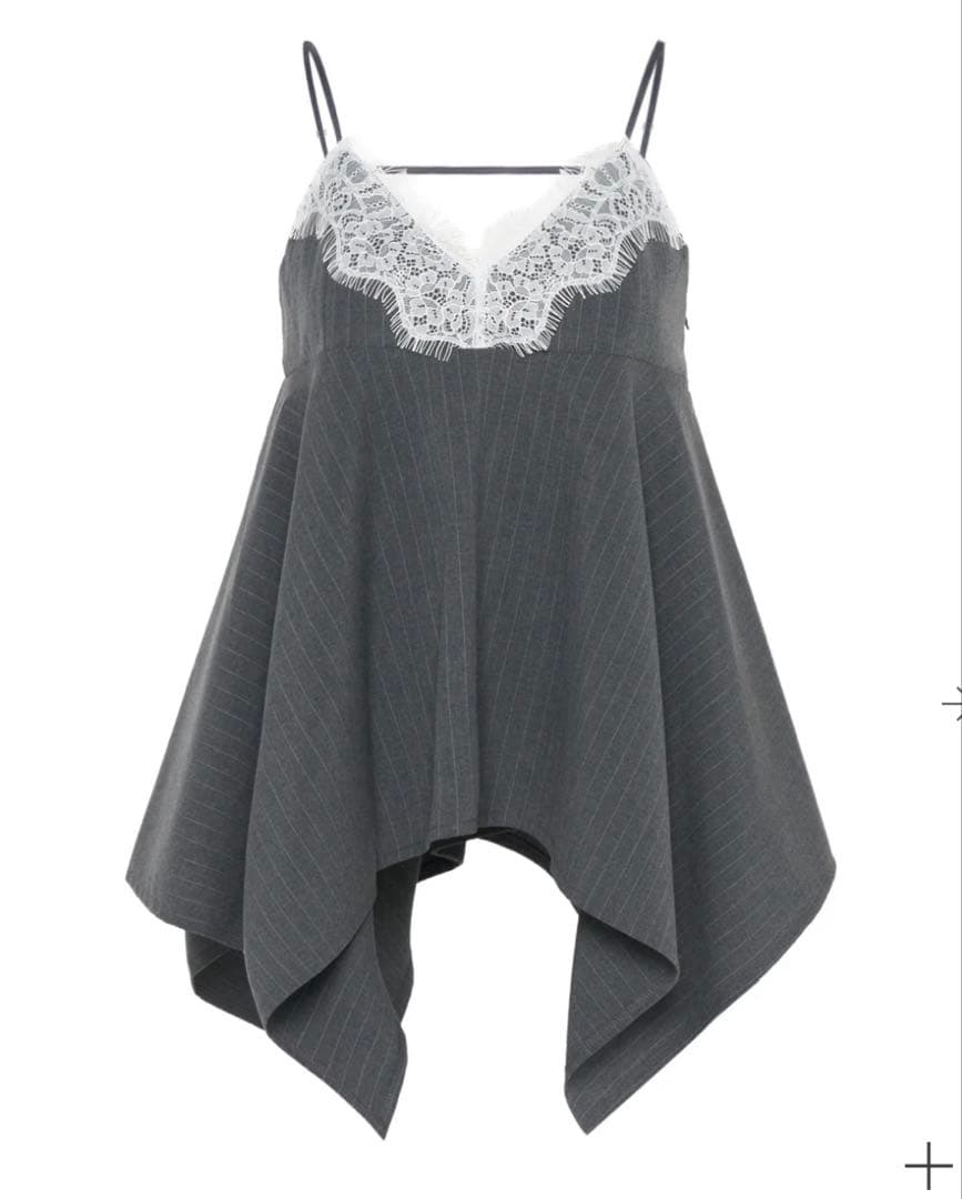 最終値下げ！【新品】POPPY レースキャミチュニック　あさぎーにょ