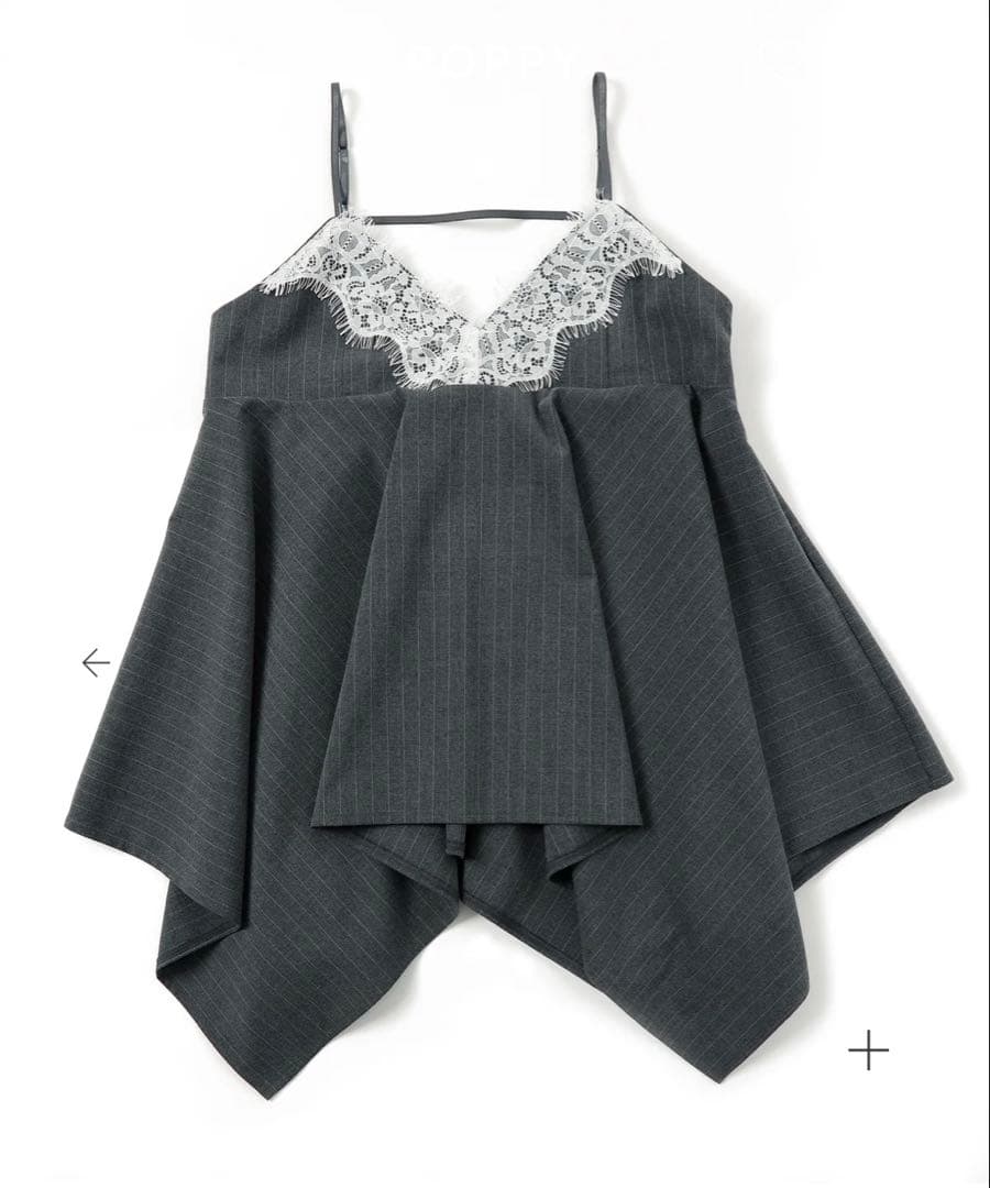 最終値下げ！【新品】POPPY レースキャミチュニック　あさぎーにょ