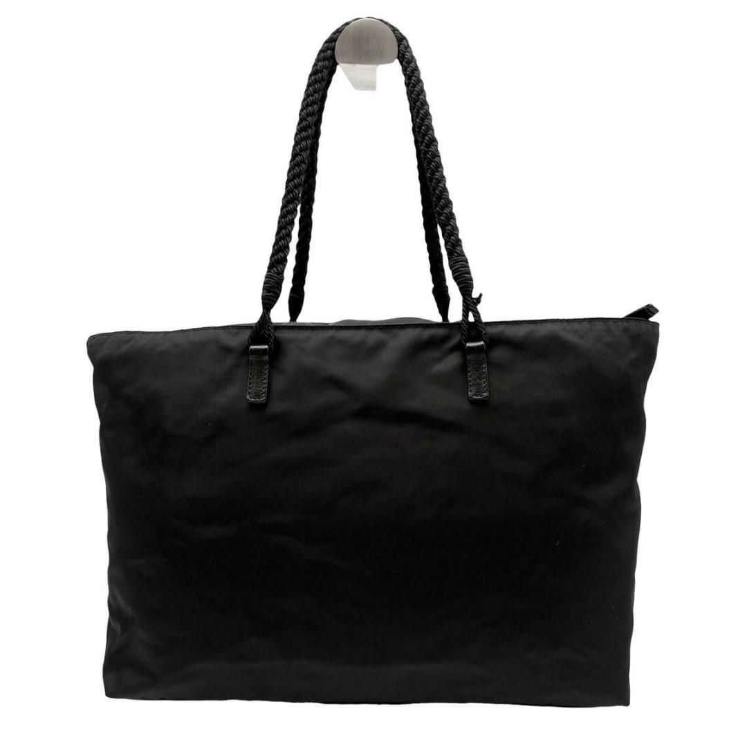 お買い得 プラダ トートバッグ テスートナイロン 三角ロゴ ブラック　編み込み