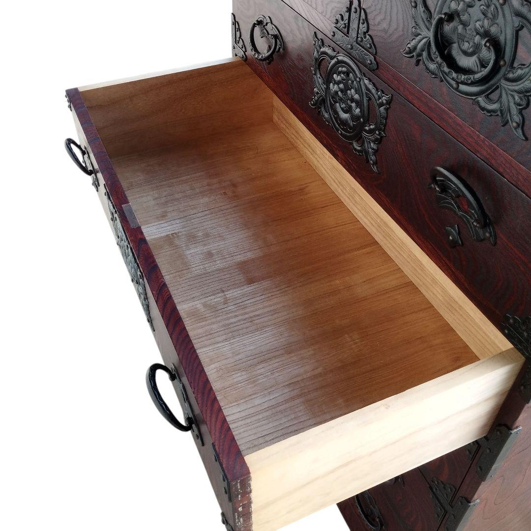 岩谷堂箪笥　南部鉄器　欅　漆塗り　チェスト　伝統工芸　整理箪笥　6段