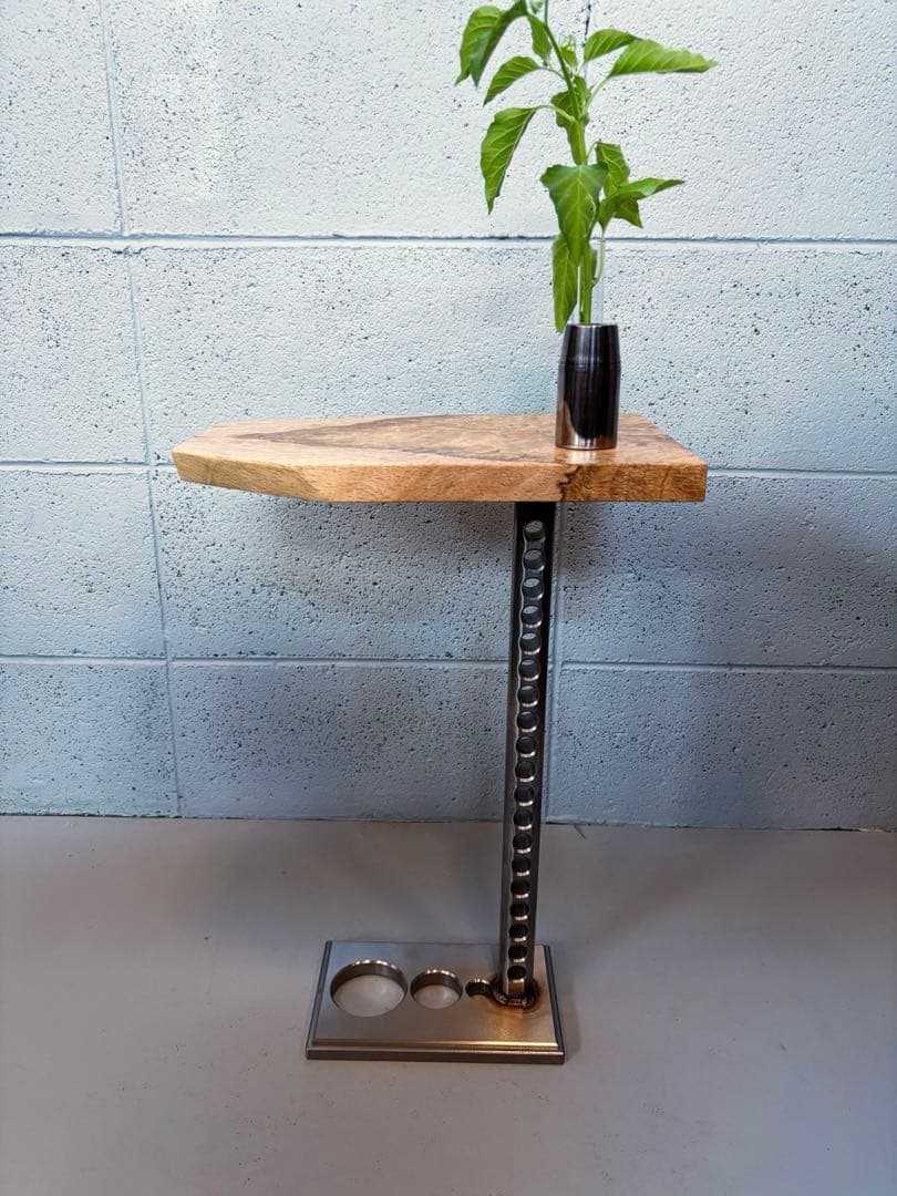 一枚板サイドテーブル、コーヒーテーブル、ナイトテーブル、観葉植物スタンド、盆栽