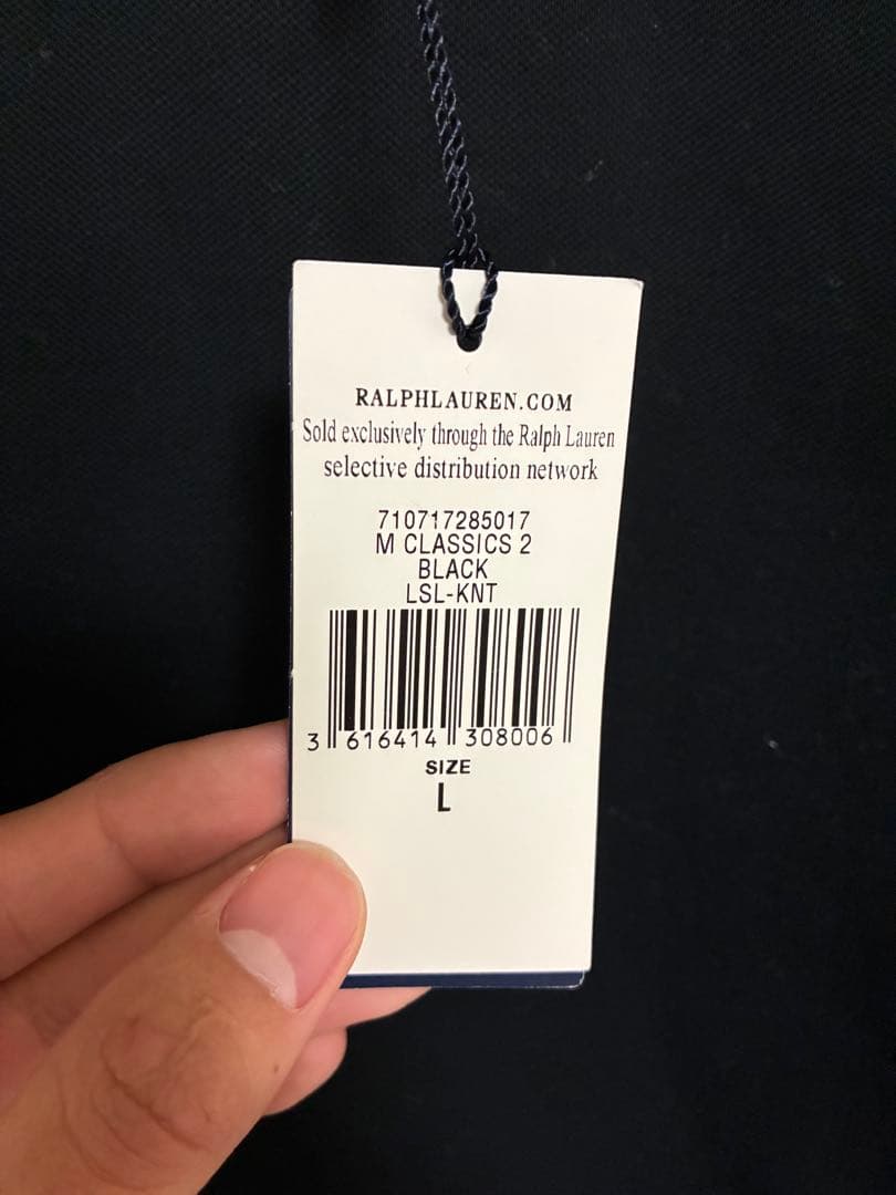 新品　Polo Ralph Lauren ブラック ポロシャツ 長袖