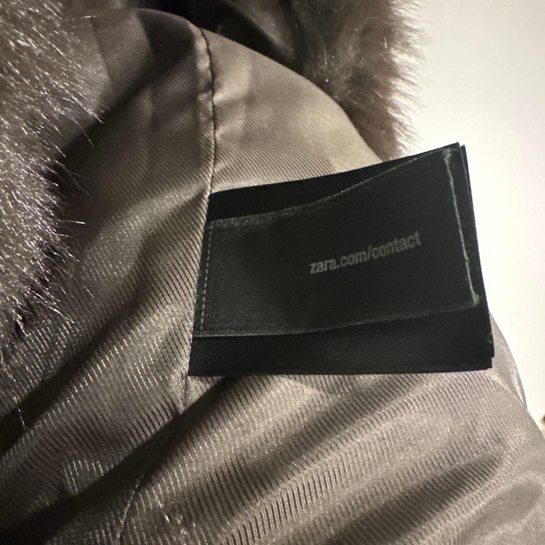 ★美品★ZARA フェイクファー ショートコート ブラウン S