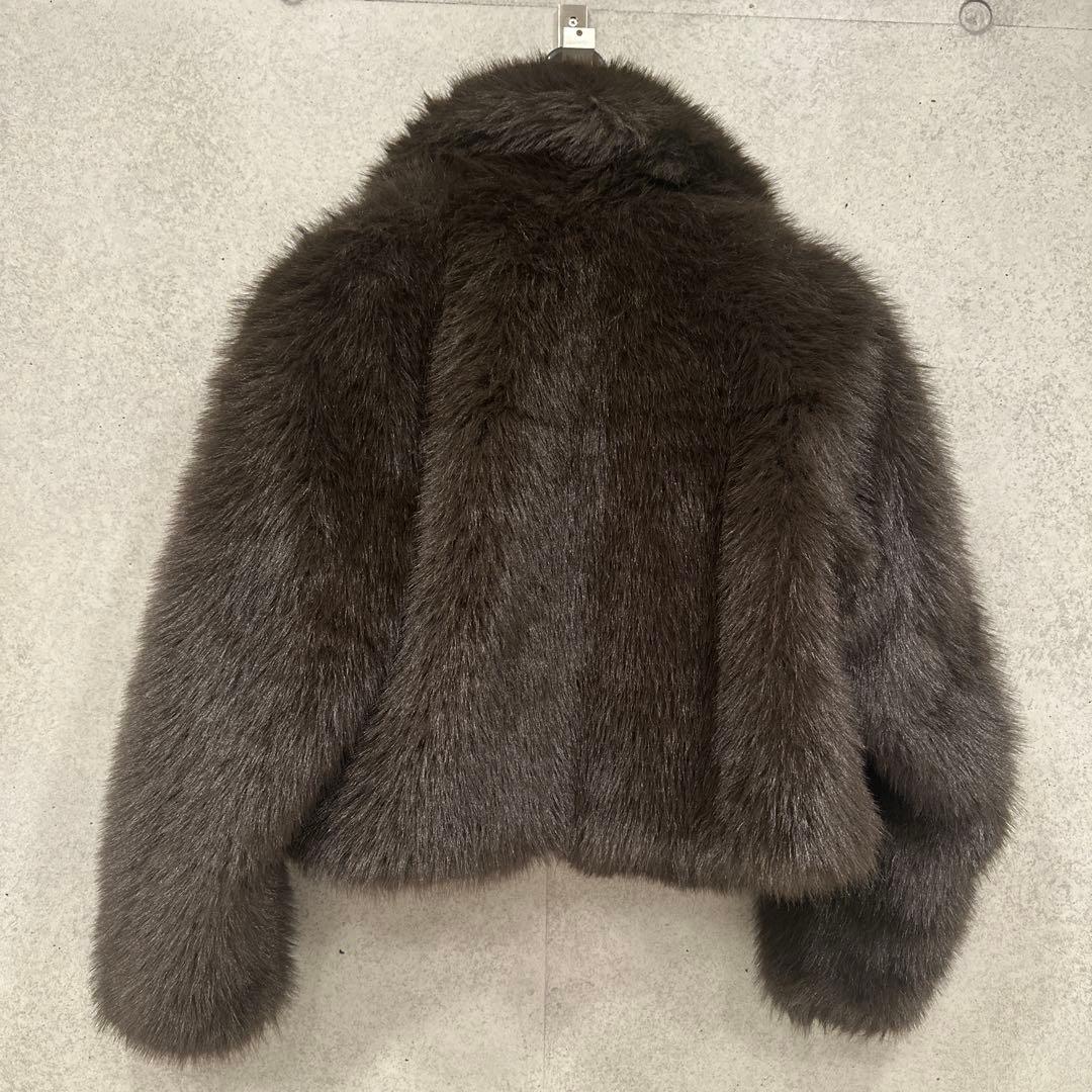 ★美品★ZARA フェイクファー ショートコート ブラウン S