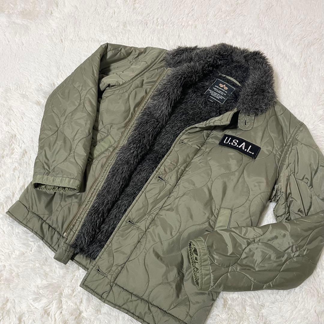 美品✨アルファインダストリーズ ミリタリージャケット キルティングジャケット