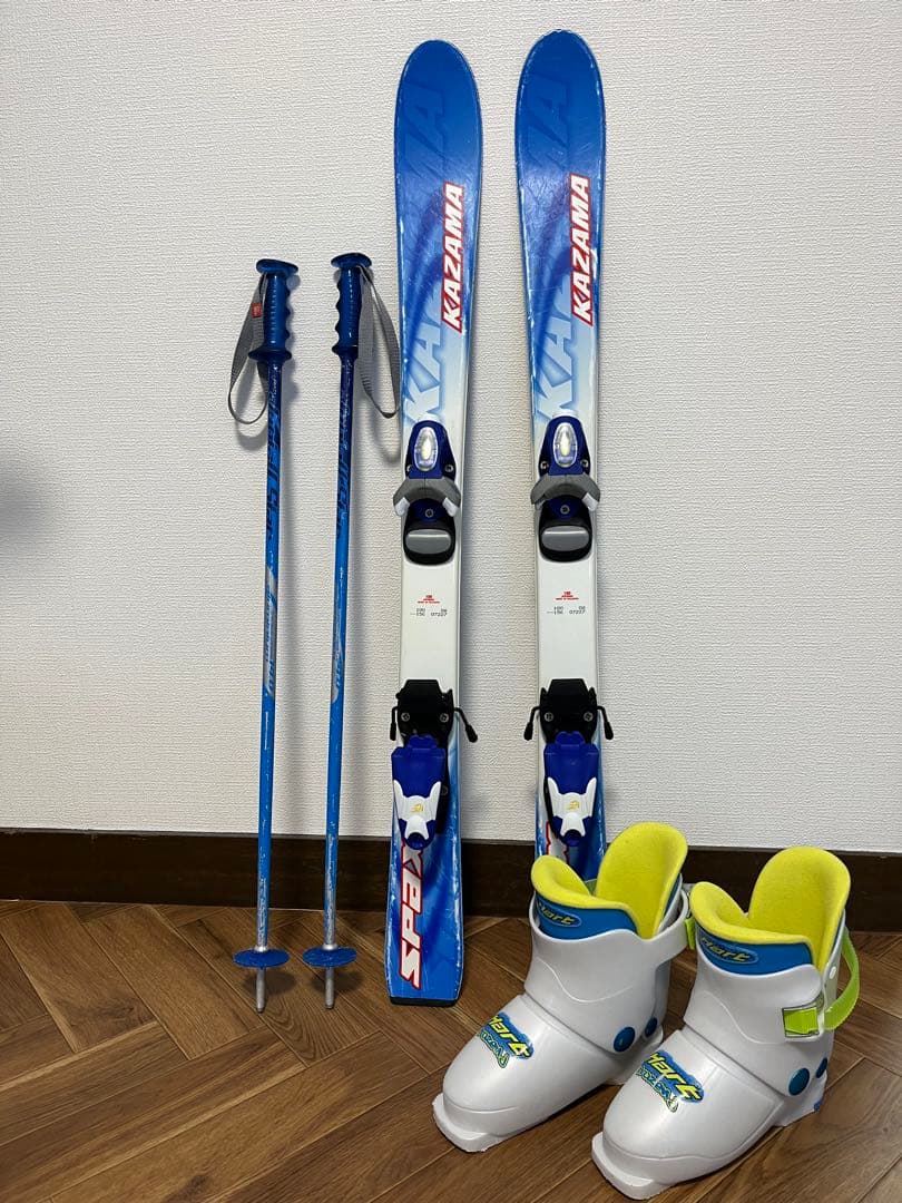 子ども スキー板 ストック ブーツ 3点セット