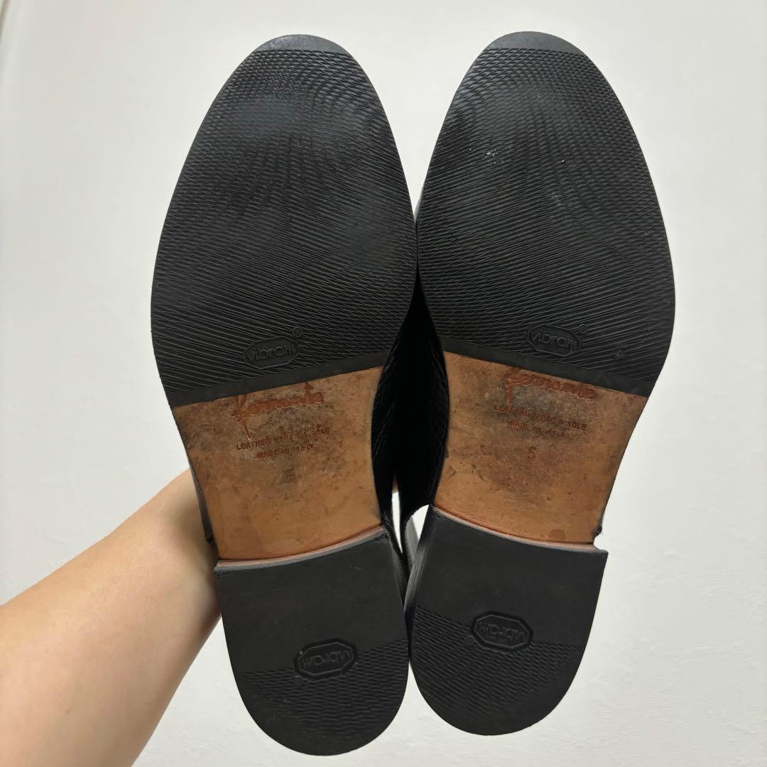 FERRANTE (フェランテ) タッセル レザーサンダル 革靴イタリア製　5