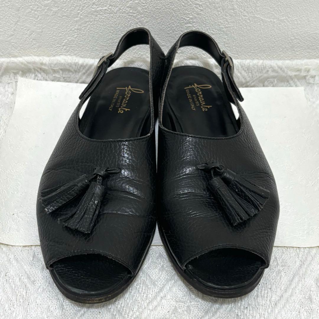 FERRANTE (フェランテ) タッセル レザーサンダル 革靴イタリア製　5