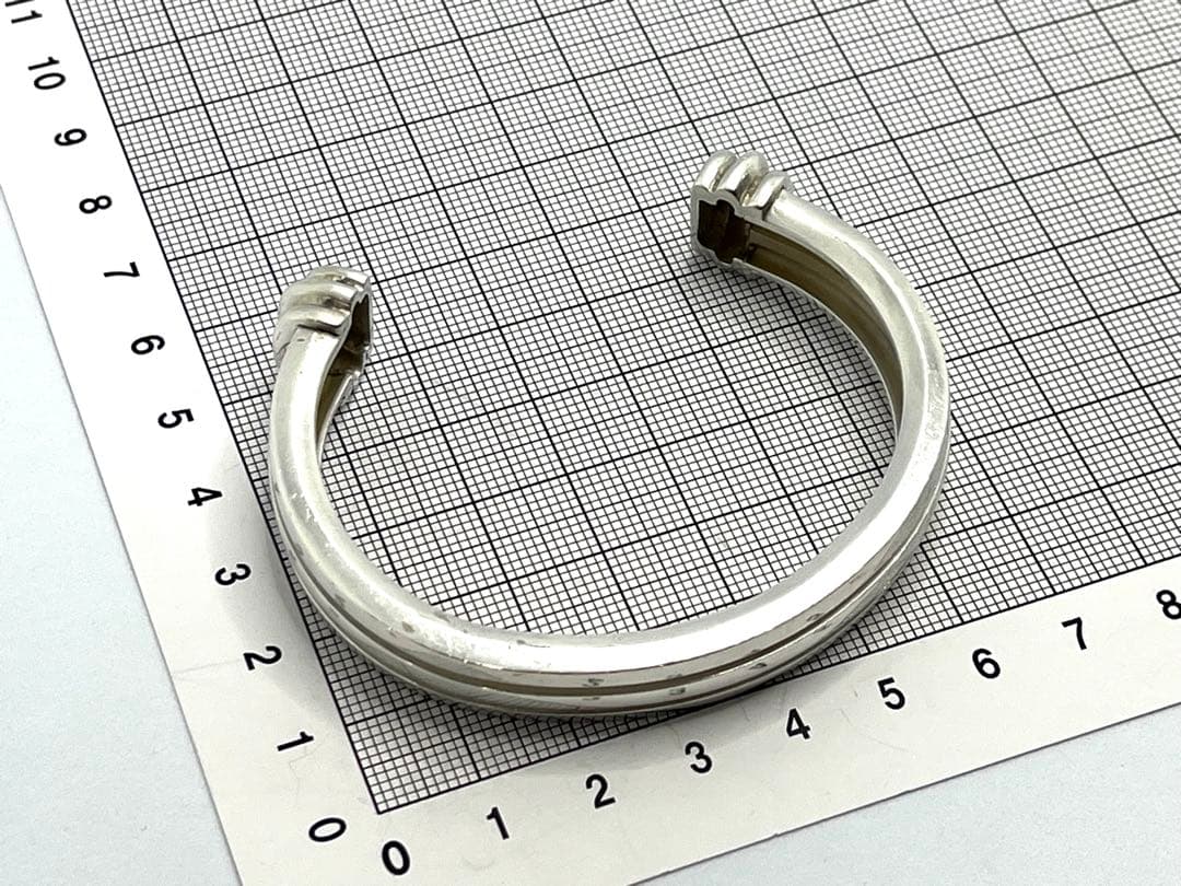 h587 希少　ヴィンテージ　ティファニー　1995 グルーブド　バングル925